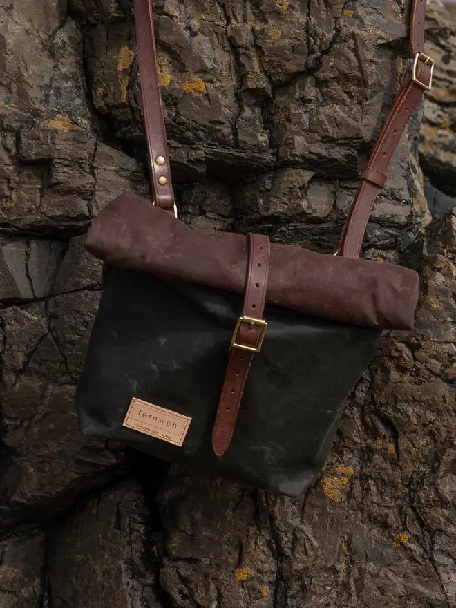 mini rolltop crossbody bag
