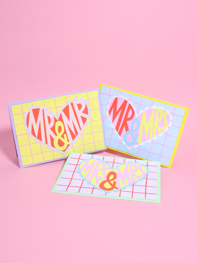 "Mr & Mrs" Collaged Wedding Card
