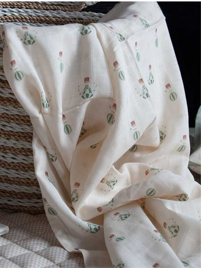 hot air balloon muslin baby swaddle