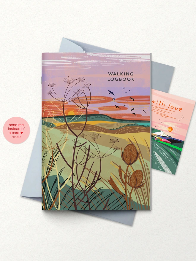 walking logbook, walking journal, hiking logbook, hiking journal, walk tracker, walking notebook, hiking notebook, rambling journal, countryside gift, outdoor gift, gift for walkers, dog walking journal, nature lover gift