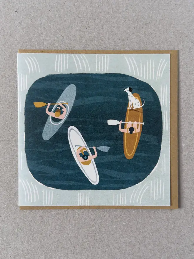 paddleboarding greetings card