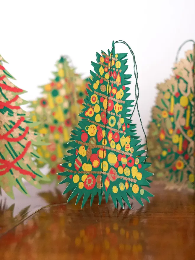 christmas tree hanging paper ornament decorations