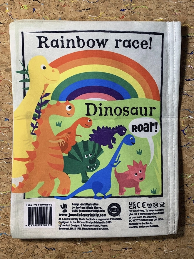 Rainbow Dinosaurs Colours Crinkly Newspaper