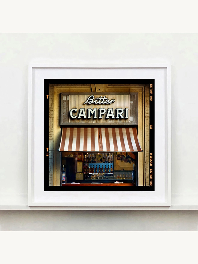 Richard Heeps Bitter Campari photograph framed in white