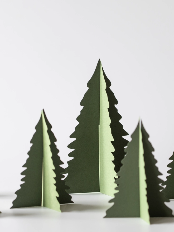 green christmas trees