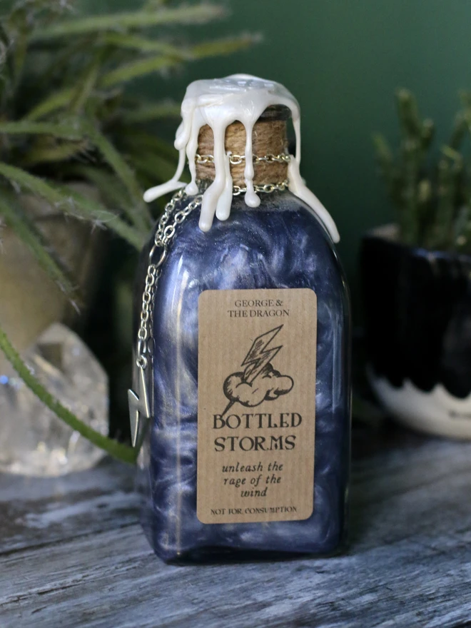 Bottled storm potion bottle