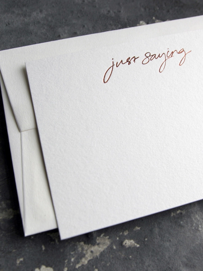 'Just Saying' - Notecard Pack of 8