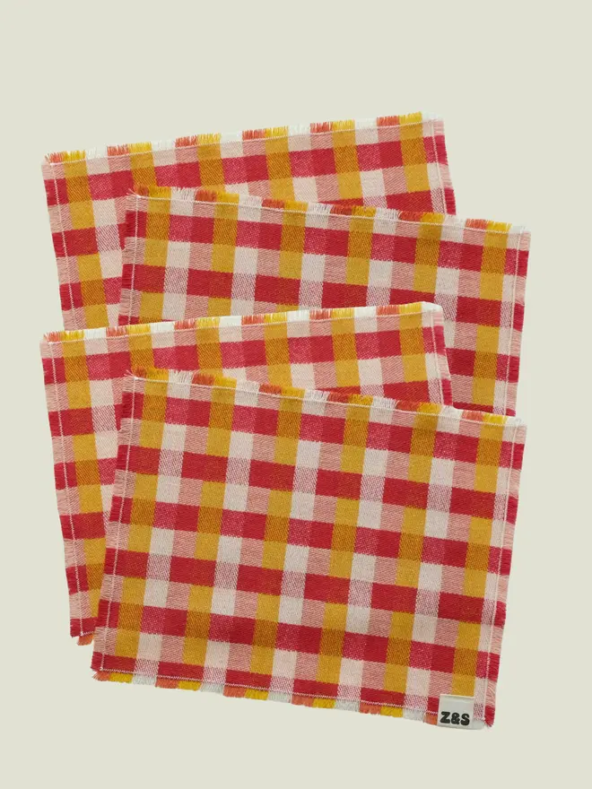 Rhubarb & Custard Placemats. A set of four placemats.