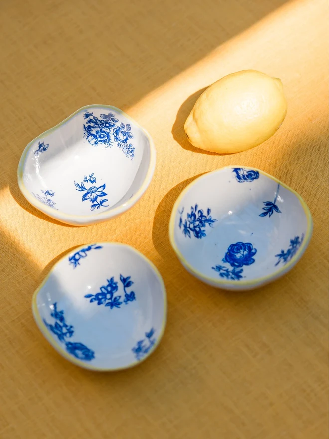 Small Floral Ceramic Bowls