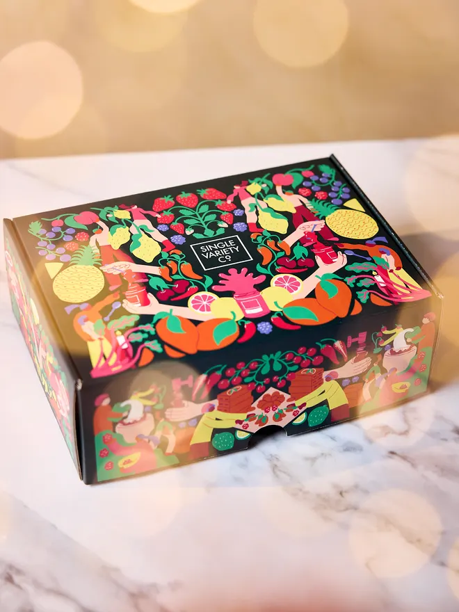 hand illustrated jam gift box