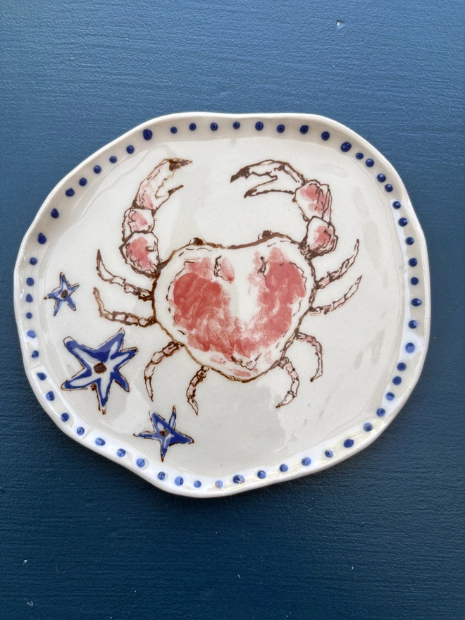 Crab ceramic plate