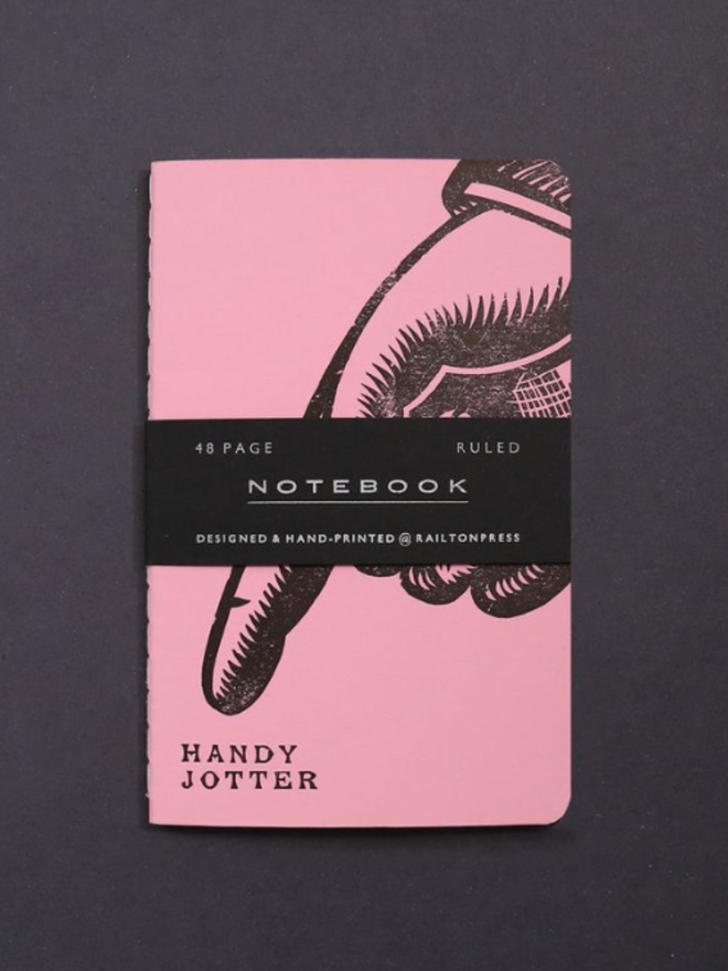 Handy Jotter. A notebook in pastel pink