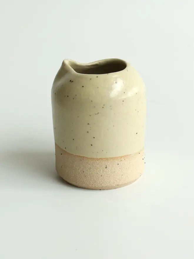 Light yellow ceramic milk jug