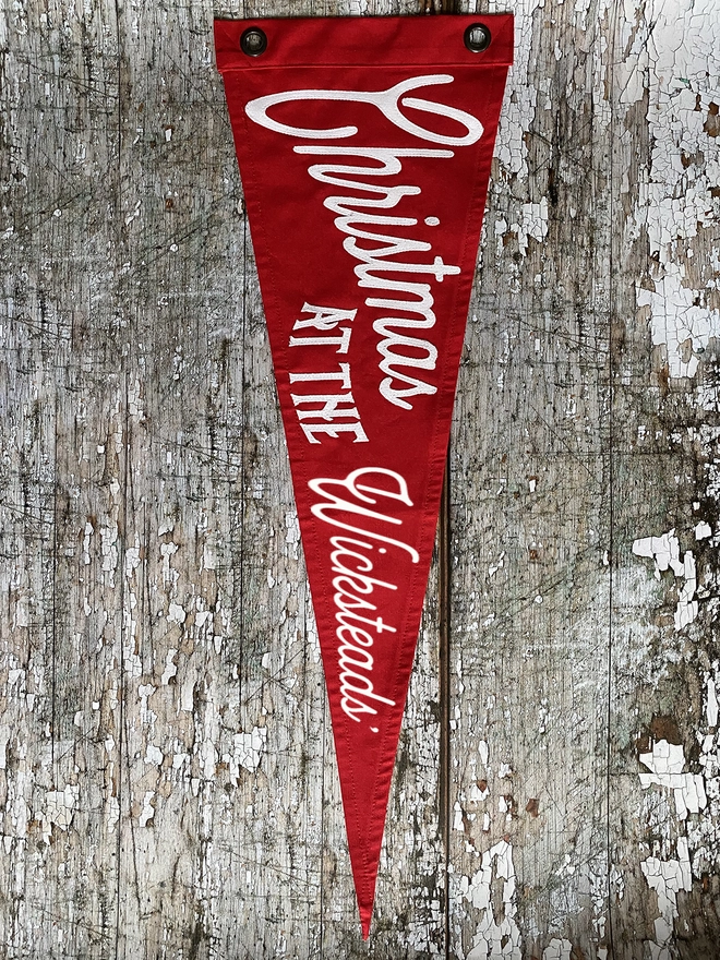 Personaliesd Family Christmas Pennant Flag