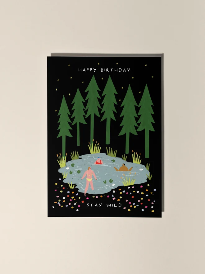 'Happy Birthday Stay Wild' Birthday Card
