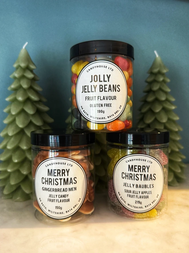 Christmas Sweets Candyhouse Gingerbread Men Jelly Beans Christmas Tree