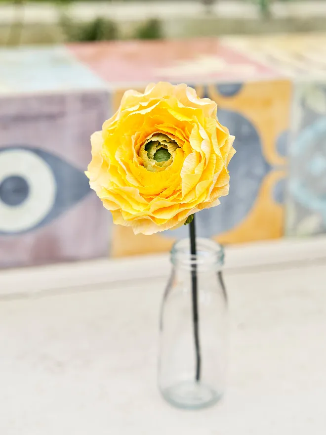 Yellow paper flower