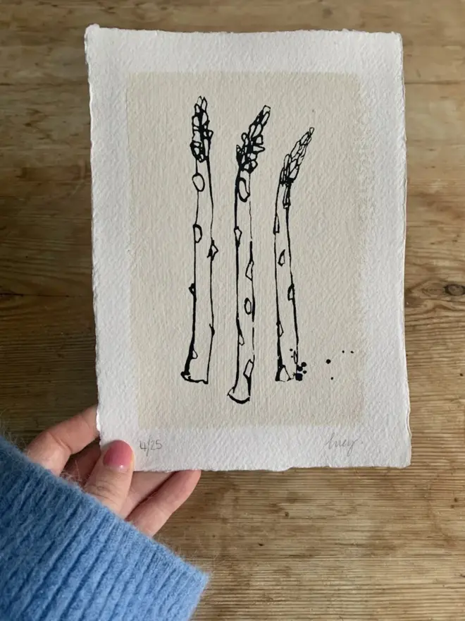 Garden Veg Asparagus Screenprint