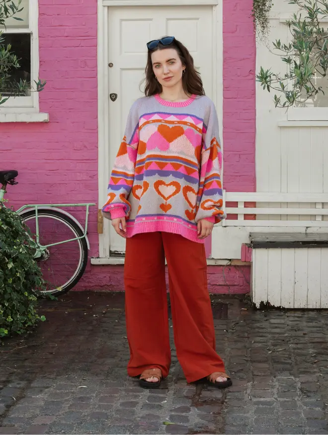 Poppy Heart Jumper Multi