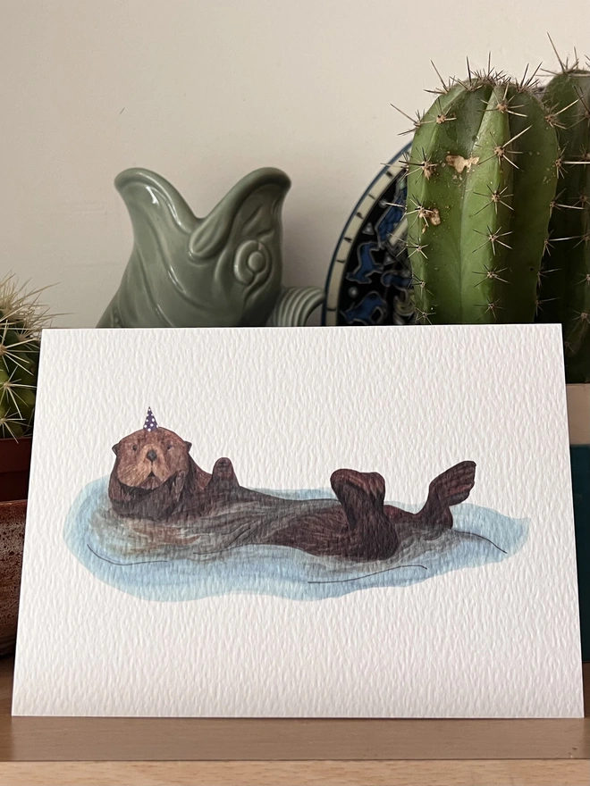 Party Sea Otter Card