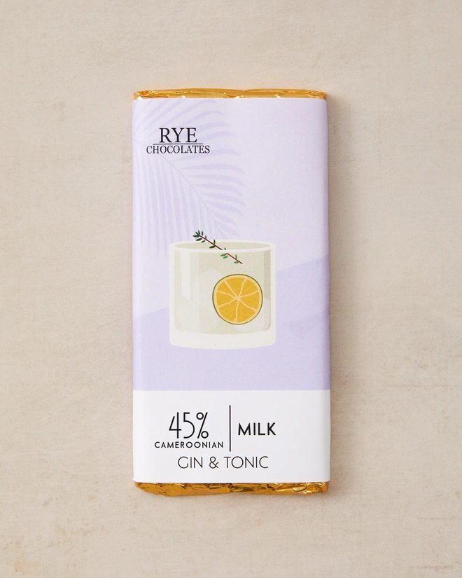 Gin & Tonic Milk Chocolate Bar - 45% Cameroonian