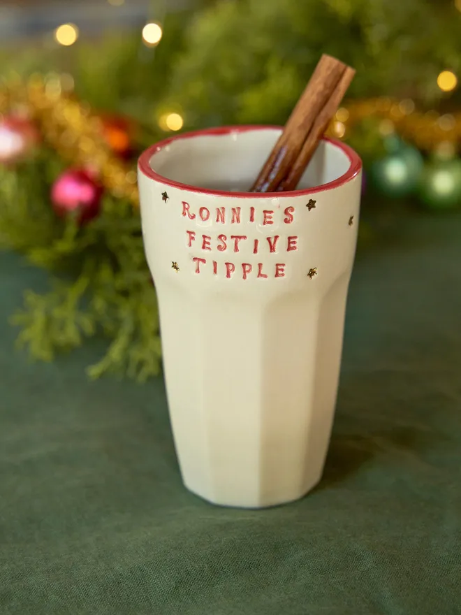 Personalised festive tipple tumbler