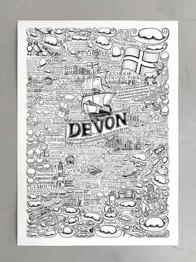Devon Poster Wall Art Prime Unframed