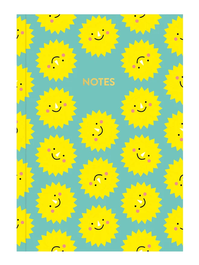 sunshine smiley lined notebook