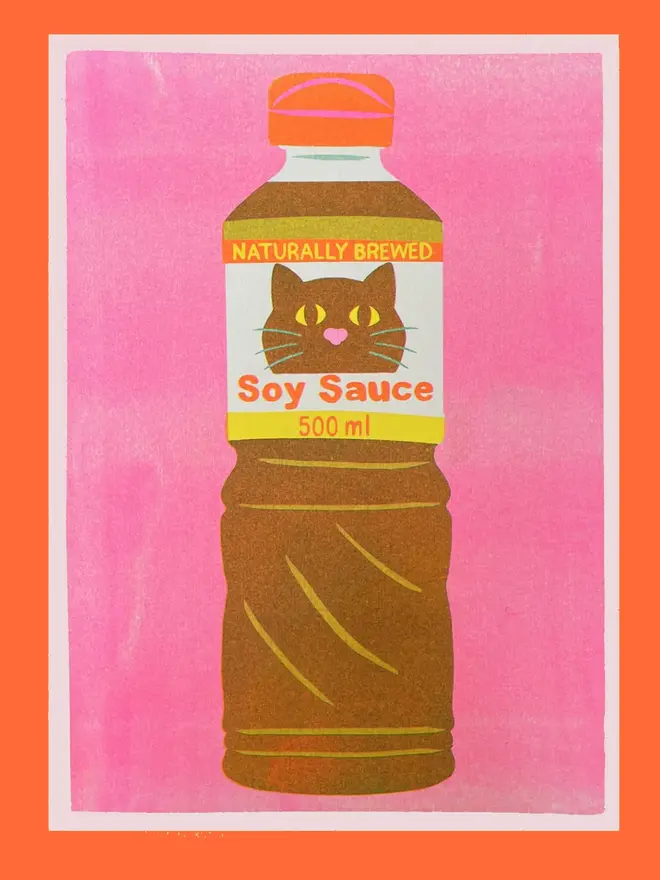 Soy Sauce Risograph Print
