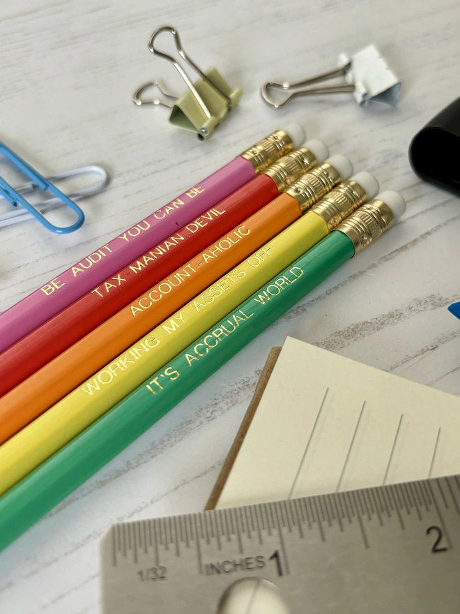 Finance Lovers Pencil Set (Set of 5)