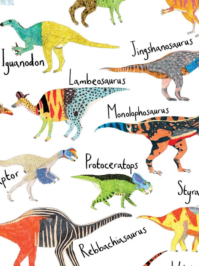 Personalised Dinosaur Alphabet print