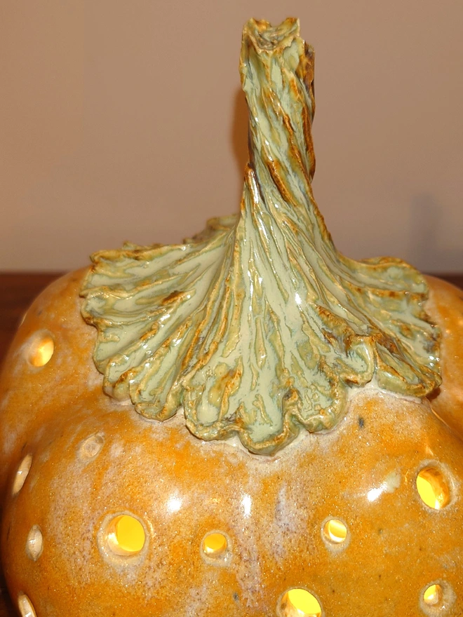 Pumpkin candle holder