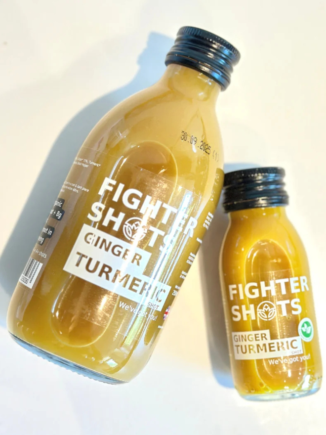 organic ginger turmeric shots dosing bottle