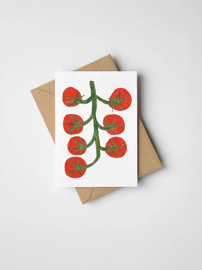 Mini Vine Tomatoes Greeting Card