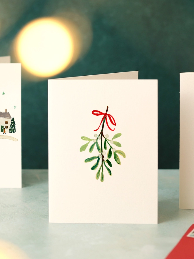 Mistletoe Mini Christmas Card