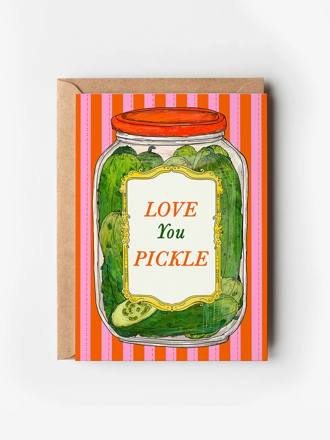 love you pickle greeting card