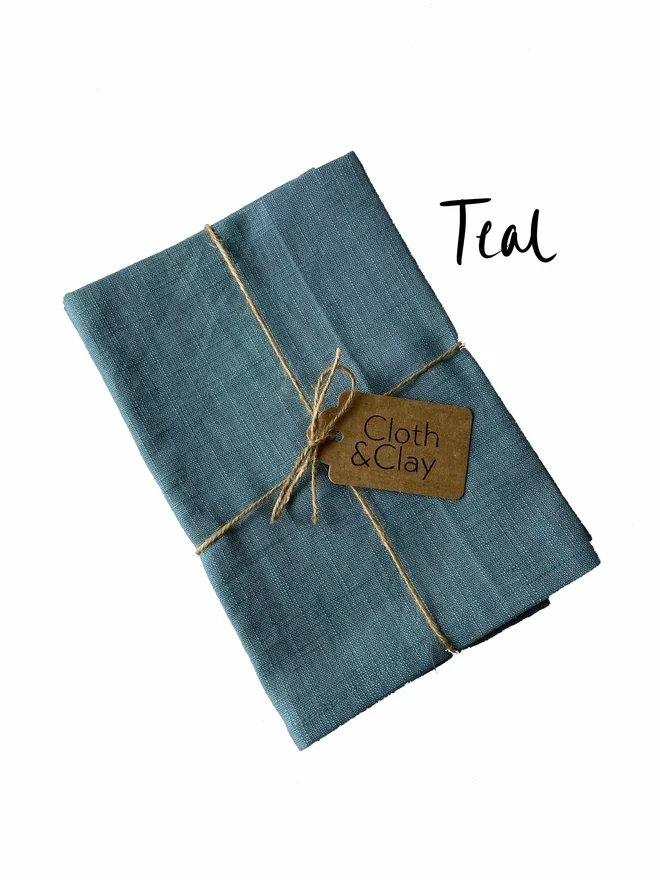 Teal napkins x2