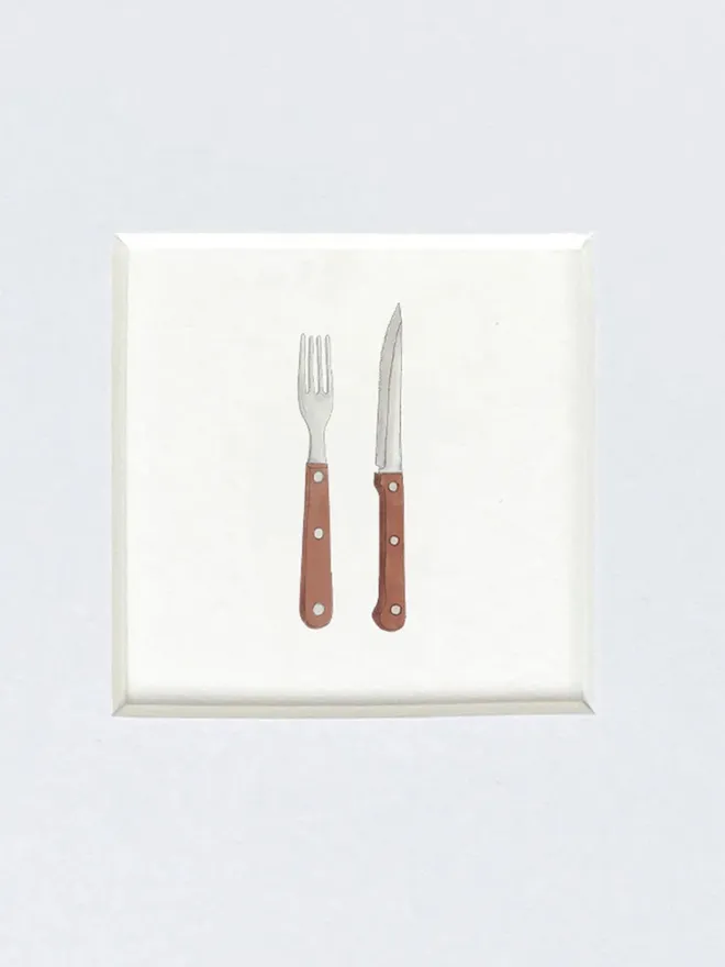 Fork & Knife Cutlery Tiny Print