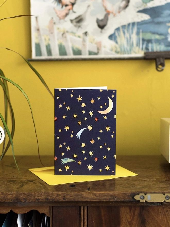 Personalised Starry Night Greetings Card