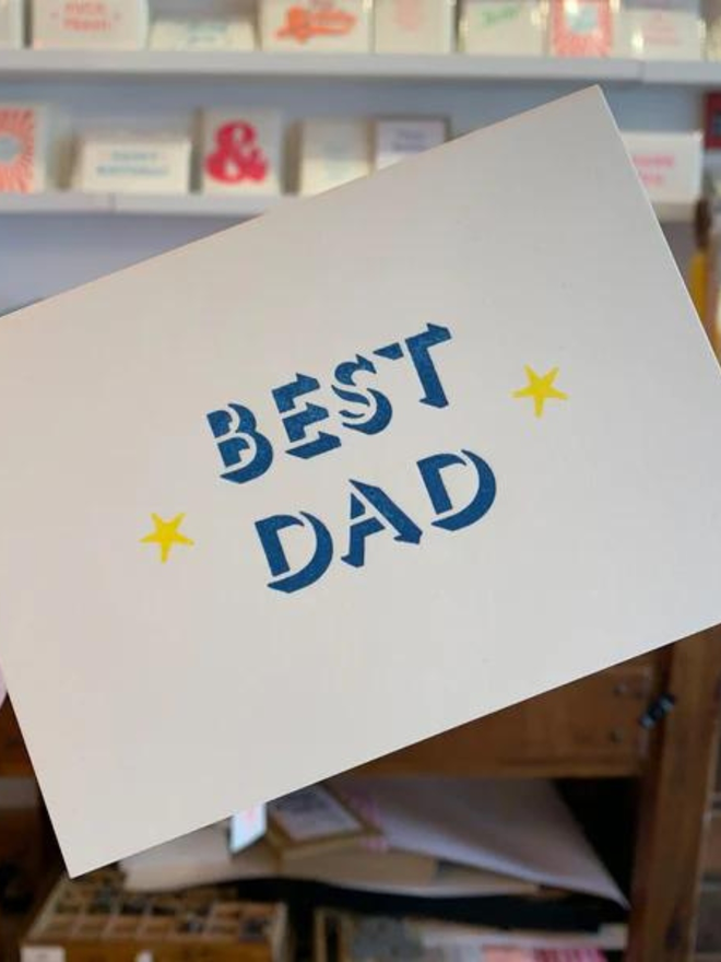 Best Dad letterpress card