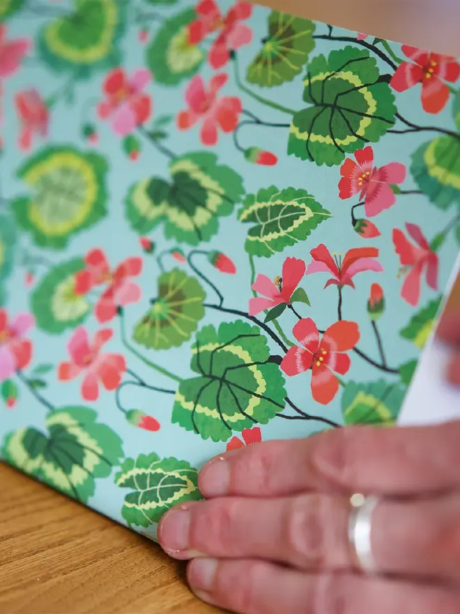 illustrated geranium notebook