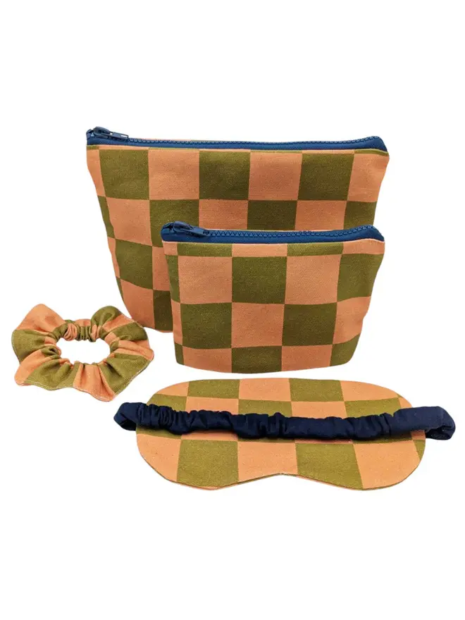 Cotton Travel Sleep Collection (Set Of 4), a collection of 4 cotton travel sleep items sitting on a plain white surface. 