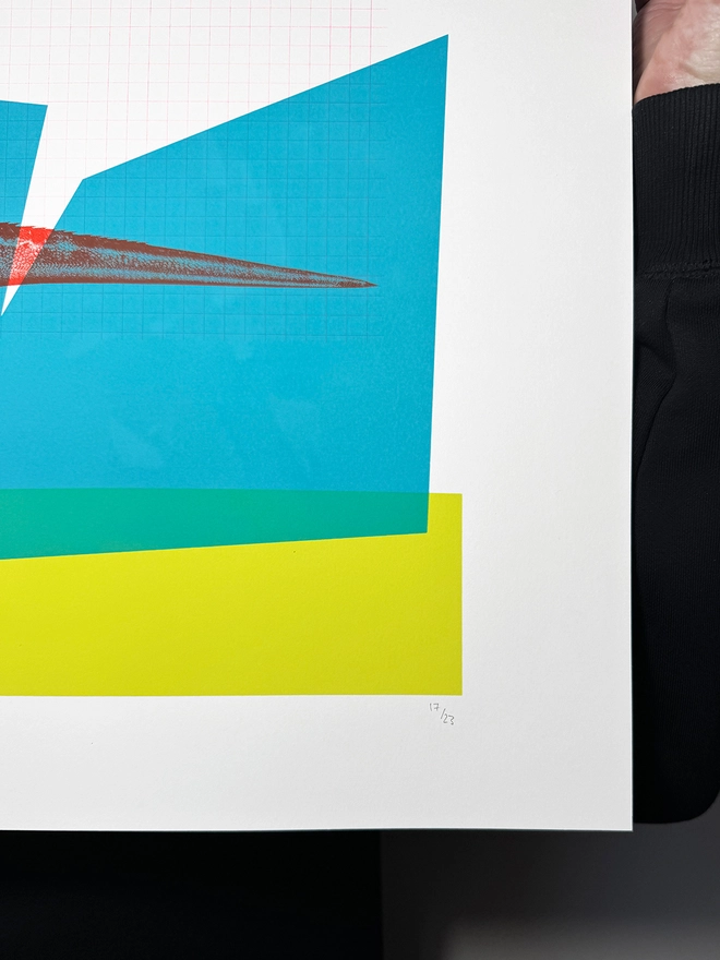 Big Red Raptor Screen Printed A2 Poster_Holly and Co_hand numbered limited edition