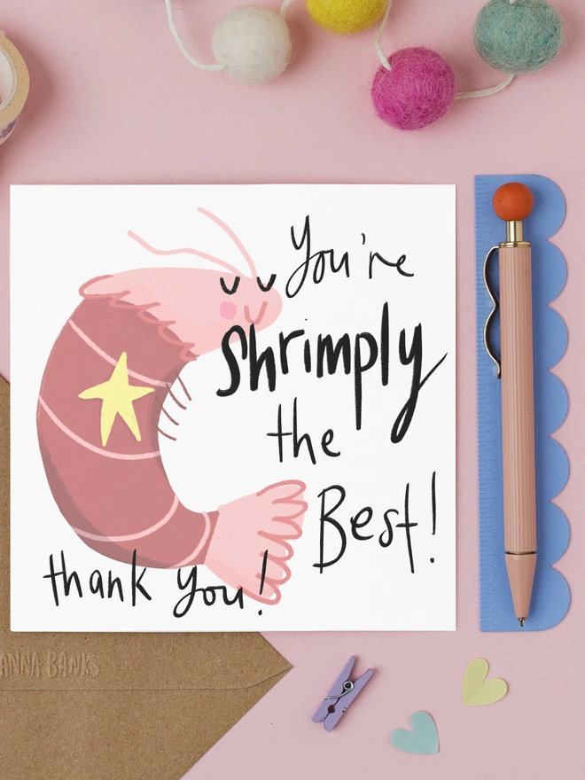 Shrimply the Best Thank You Card