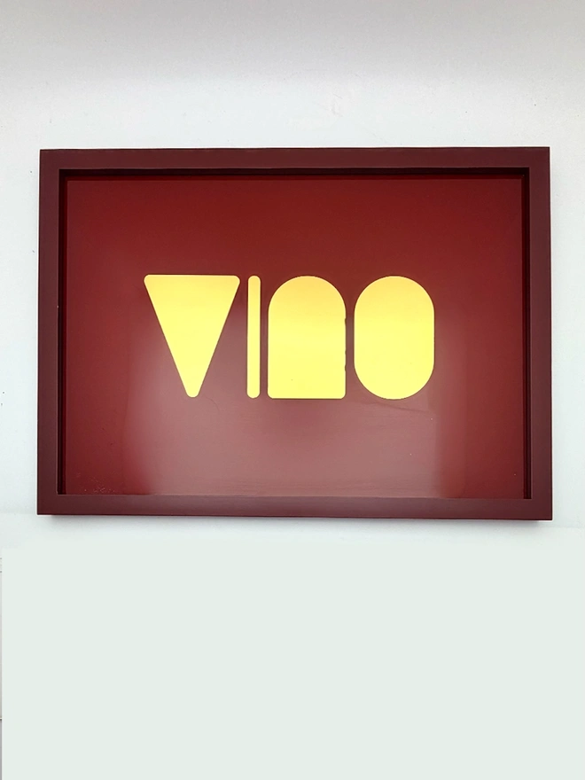 'Vino' Wine Serie Gold Leaf Glass Artwork, 