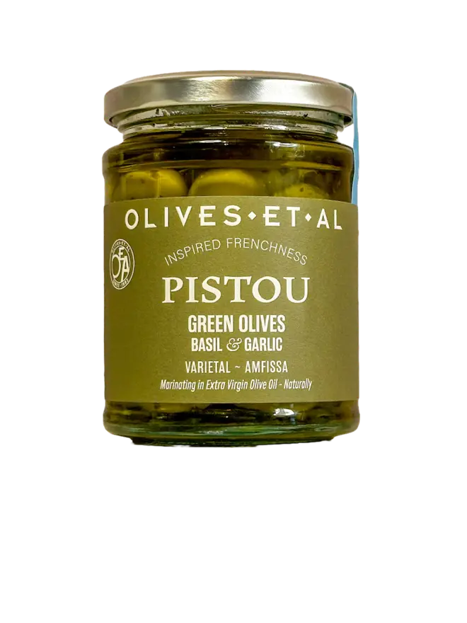 Pistou Basil & Garlic Whole Olives