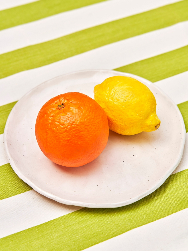 Orange fruit ceramic decoration