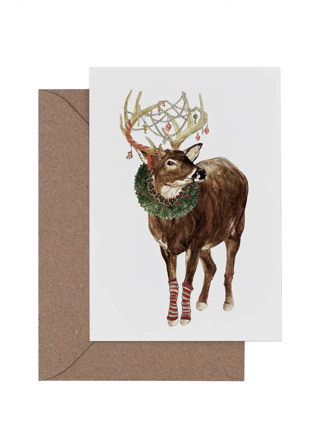 christmas reindeer card