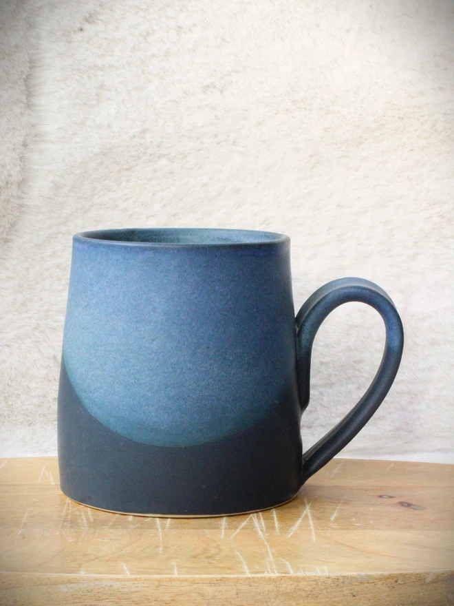 matte grey mug with black bottom