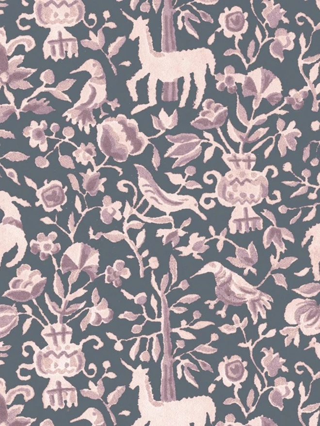 Mon Seul Desir In Damson Wallpaper
